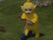 黄色天线宝宝摔倒了