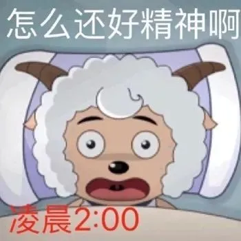 怎么还好精神啊 临晨2点（喜羊羊表情包）