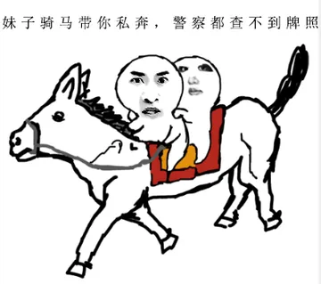 妹子骑马私奔，警察都查不到牌照