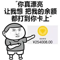 你真漂亮，让我想把我的余额都打到你卡上