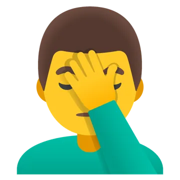 Man facepalming