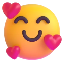 Smiling face with hearts