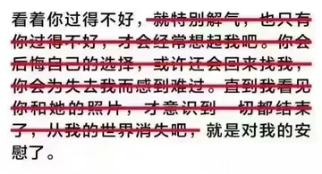 看着你过得不好 就是对我的安慰了