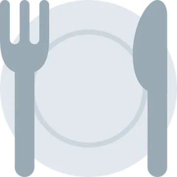 Fork and knife with plate