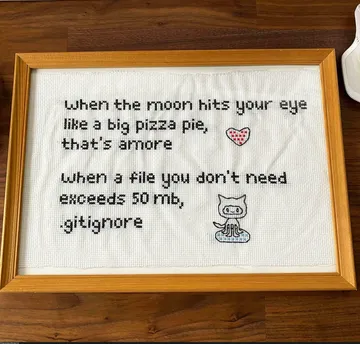 My girlfriend crocheted my favourite meme as a birthday gift