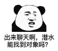 出来聊天啊，潜水能找到对象吗？