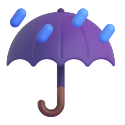 Umbrella with rain drops