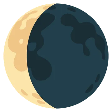 Waning crescent moon