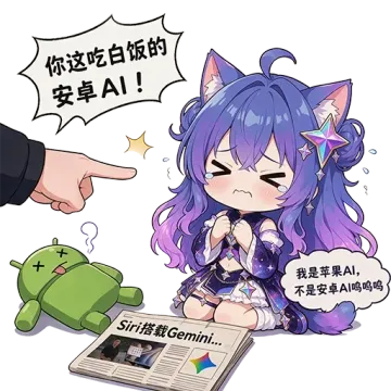 你这吃白饭的安卓AI!我是苹果AI，不是安卓AI