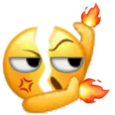 喷火裂开小黄脸表情包