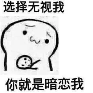 选择无视我，你就是暗恋我