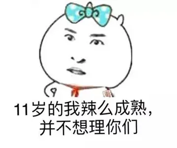 11岁的我辣么成熟，并不想理你们。