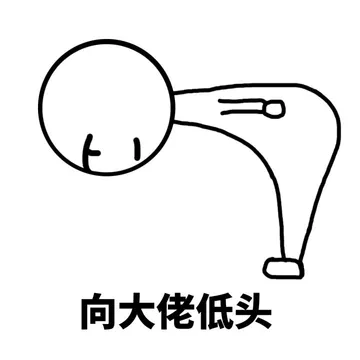 向大佬低头