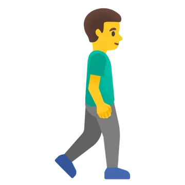 Man walking facing right