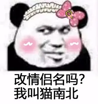改情侣名吗?我叫猫南北