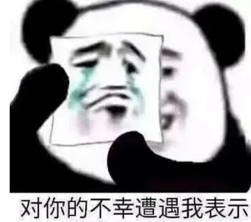 对你的不幸遭遇我表示