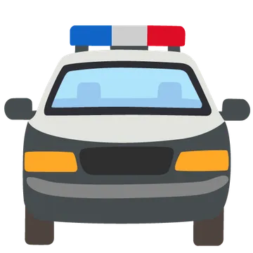 Oncoming police car