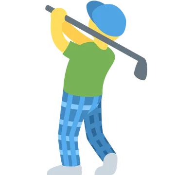 Man golfing