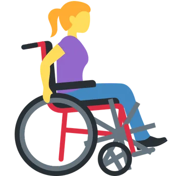 Woman in manual wheelchair facing right