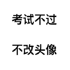 考试不过.不改头像