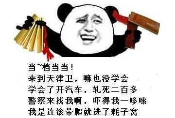 来到天津卫.啥也没学会 学会了开汽车轧死两百多 警察来找我啊.