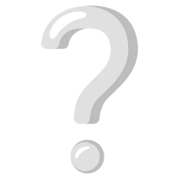 White question mark