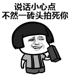 说话小心点，不然一砖头拍死你