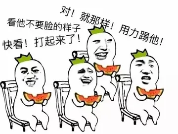 对那样 用力踢他 看他不要脸的样子 快看 打起来了（吃瓜群众）
