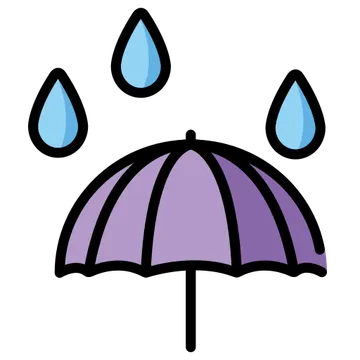 Umbrella with rain drops