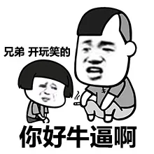 你好牛逼啊 兄弟 开玩笑的
