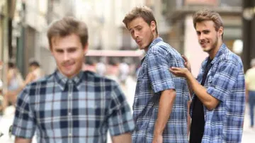 gay distracted boyfriend