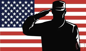 saluting soldier