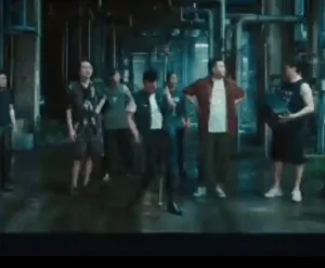 文松扛大刀砍人跑步gif表情包