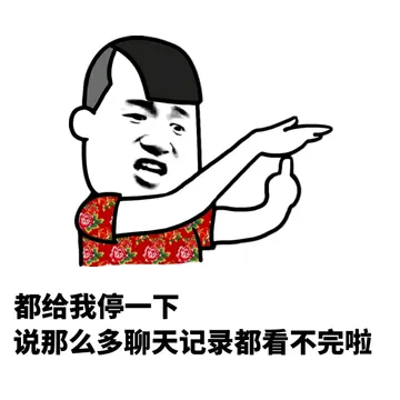 都给我停一下 说那么多聊天记录都看不完啦