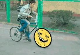 小黄脸当轮子(没轮子的自行车)