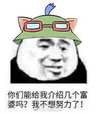 你们能绐我介绍几个富婆吗?我不想努力了!
