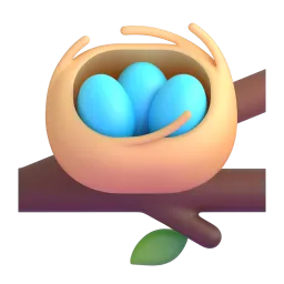 Nest with eggs