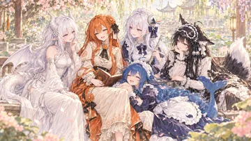 AI 娘庭园赏花群像
