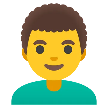 Man: curly hair