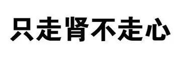 只走肾不走心