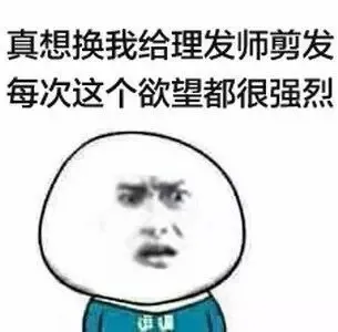 真想换我给理发师剪发每次这个欲望都很强烈