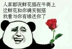 人家都说鲜花插在牛粪上，这鲜花和你确实挺搭我看与你有缘送你了