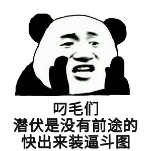 叼毛们潜伏是没有前途的，快出来装逼斗图
