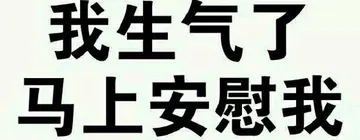 我生气了，马上安慰我