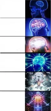 Expanding Brain 5 stages