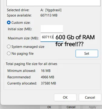 Download 600GB Of RAM With This One Weird Trick