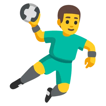 Man playing handball