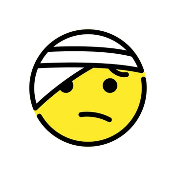 Face with head-bandage