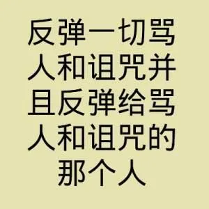 反弹一切骂人和诅咒.并且反弹给骂人和诅咒的那个人