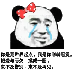 你是我世界起点,我是你荆棘冠冕，把爱与亏欠,揉成一图,来不及告别,来不及再见。